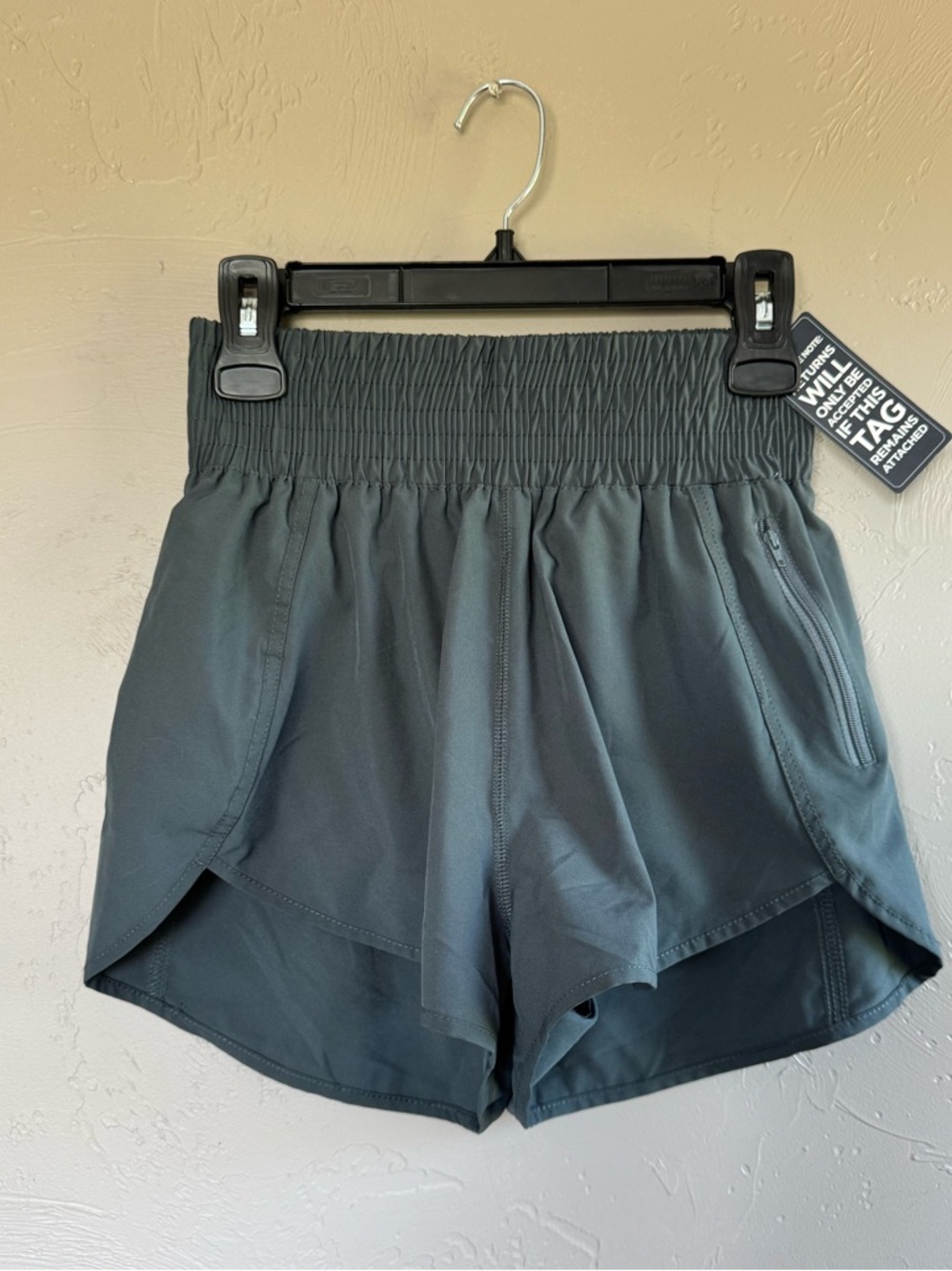 Women's High-Waist Athletic Shorts - Charcoal